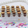 50Pcs 0.5ML Mini Glass Bottles Delicate Cork Stoppers Wish Bottles DIY Miniature Bottles Favor Cute Small Glass Jars