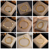 Stainless Steel Fashion Link Chain Bangle Bracelet for Women Exquisite Gold Color Bracelet Jewelry Girl Gift Брелок