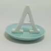 Hot Sale Custom Logo Printed Ceramic Ring Trinket Dish Colorful Square Jewelry Tray with Golden Edge
