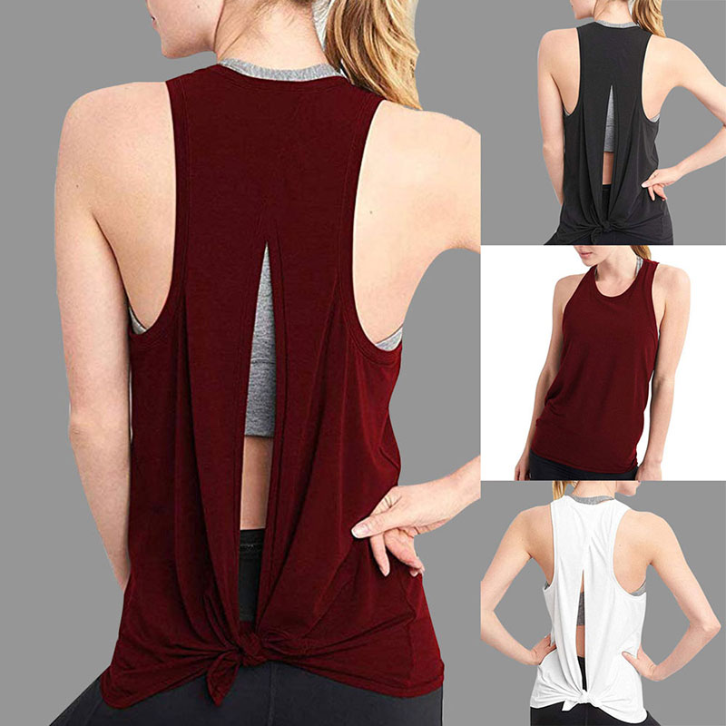  Yoga Vest Women Running Shirts Sleeveless Gym Tank Top Sportswear Quick Dry Breathable Workout Tank Top Fitness Clothes