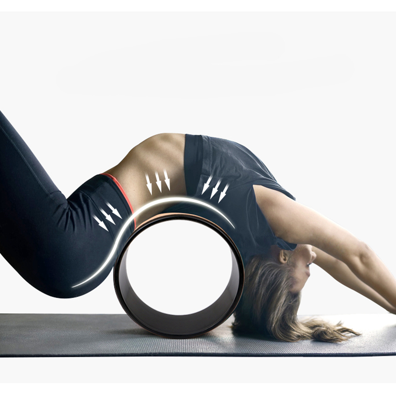 Wood Yoga Wheel Pilates with Buddha Lotus Professional TPE Yoga Circles Gym Workout Back Training Tool For Bodybuilding Fitness