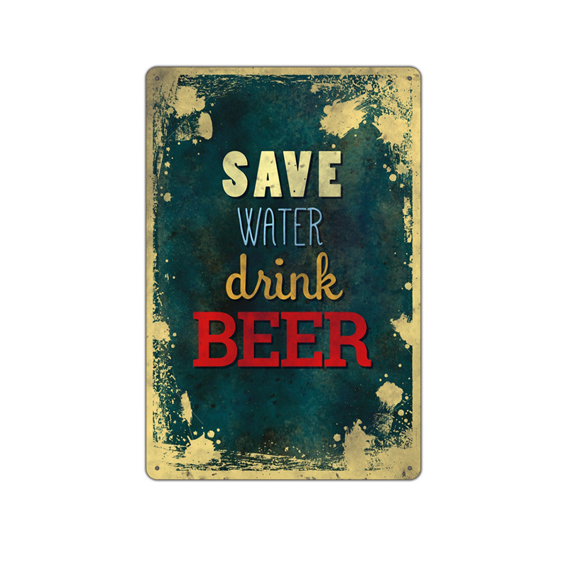 Wholesale Custom Embossed Coffee Bar Pub Sign Metal Crafts Vintage Lighted Tin Poster Signs