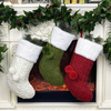 Christmas Stocking With 3D Stereoscopic Greedy Cat And Dog For Embroidery