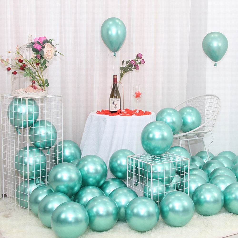 25pcs Rose Gold Metal Balloon Happy Birthday Party Decoration 