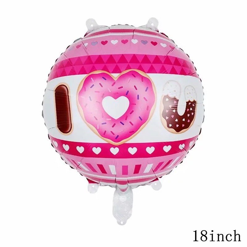 32Inch Donut Digital Foil Balloon Fruit Ice Cream Helium Balloon 