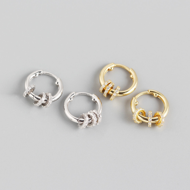 LISM 2020 New Fashion Stud Earrings 925 Sterling Silver for Women Small Round Geometric Earrings Ear Cuff Charm Jewelry Gift