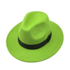Free Shipping Black Fedora Hat Unisex Wide Brim Jazz Top Hat Autumn Winter Classic Elegant Panama Hat Gentleman Hat Wholesale