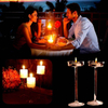 European High Candlestick Glass Candle Holder Romantic Dinner Decoration
