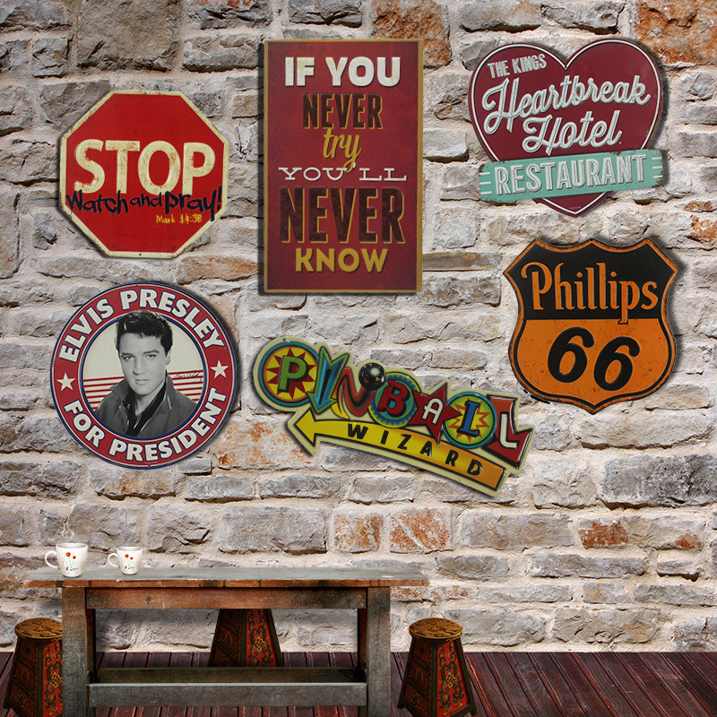 Tin Signs Vintage Metal Sign Retro Garage Decor Plaque