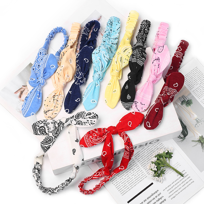 New Women Suede Soft Solid Print Headbands Vintage Cross Knot Elastic Hairbands