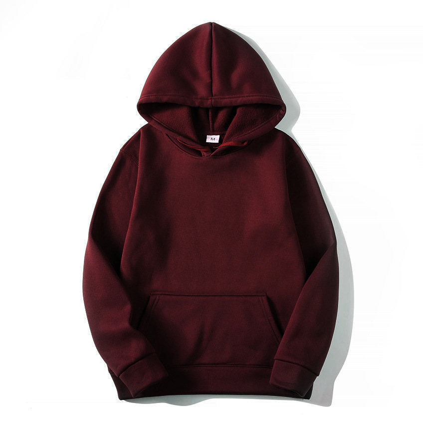 Hoodies Sweatshirts Men Woman Fashion Solid Color Red Black Gray Pink Autumn Winter