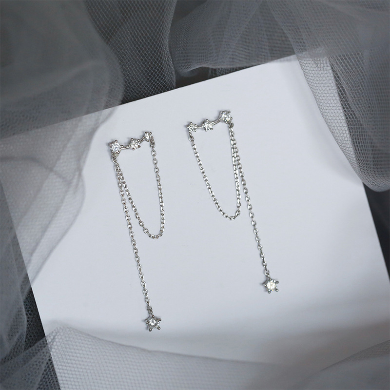 Fashion Long Tassel Crystal Earrings Boucle D'oreille Long Drop Earring for Women Fashion Jewelry Gift 2021