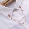 Cute Bee Vintage Brooches Pins Animal Alloy Metal Chain Brooch Broches Man Suit Shirt Collar Tassel Lapel Pin Women Jewelry Gift