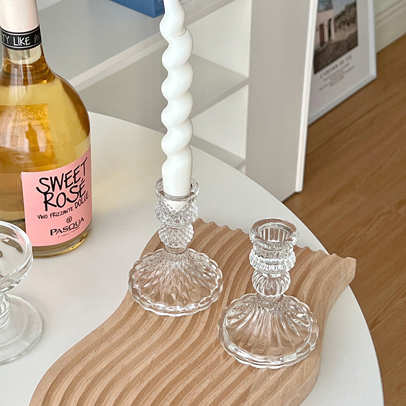 Simple Durable Glass Candle Holders Glass Containers For Candles For Romantic Wedding Centerpieces Home Table Centerpiece Decor