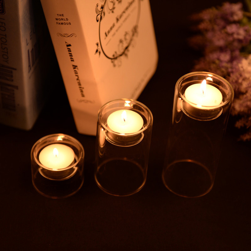Tealight Glass Candle Holders for Wedding Centerpiece, Versatile, Flowers Vase,Home Decoration Windowsill amp Festival