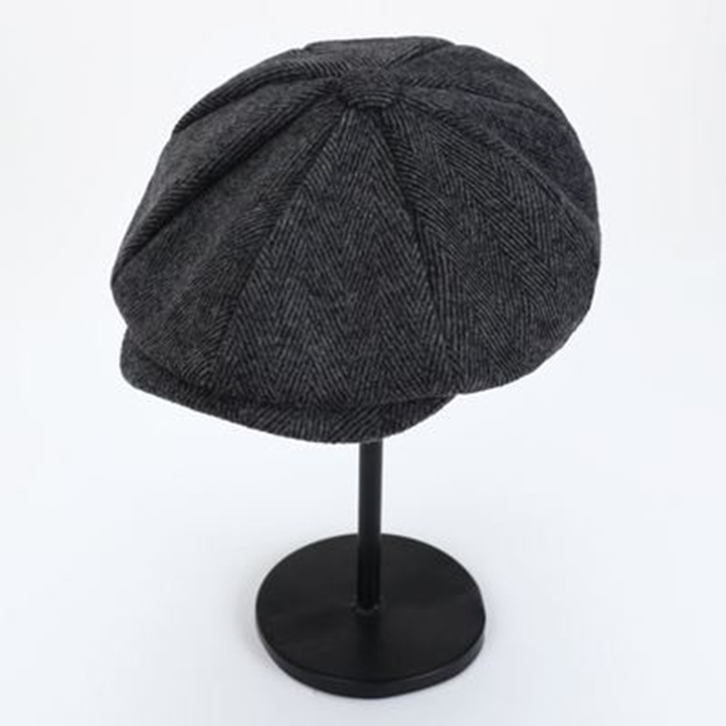 New Retro Newsboy Caps Men Octagonal Hats British Painters Hats Autumn Winter Berets Herringbone Flat Caps Hip Hop Berets Gorras