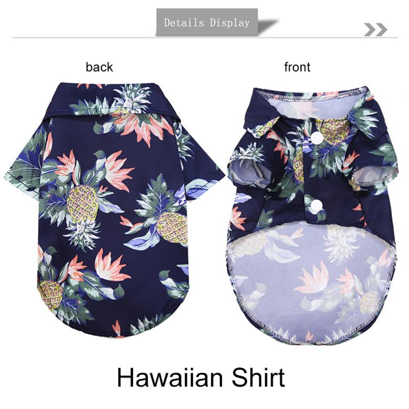 1 PCS Hawaiian Beach Style Dog T-Shirts Thin Breathable Summer Dog Clothes for Small Dogs Puppy Pet Cat Vest