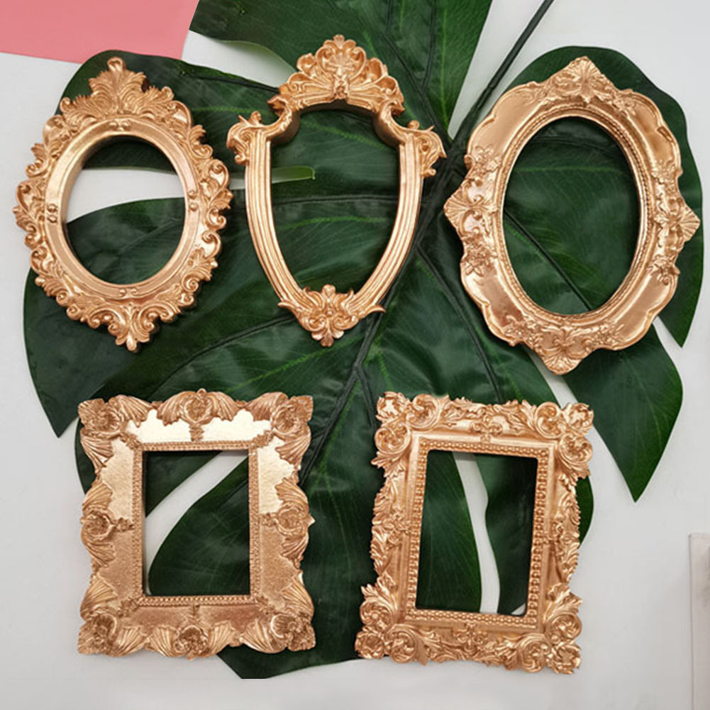 Mini Photo Frame Shooting Props Retro European Embossed Photography Background Nail Art Earrings DIY Jewelry Photo Frame Decor