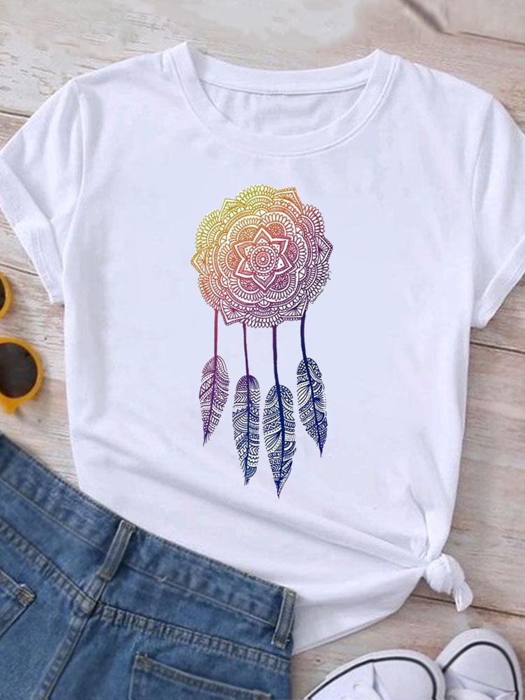  Graphic T Shirt Clothing Coffee Leopard 90s Summer Short Sleeve Women Print Casual Fashion Clothes Tee T-shirt Female Top