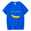 Men&#39;s T-shirt High Quality 100% Cotton Funny Banana Printing Casual Loose O-neck Men Short Sleeve T-shirt Male Tees Tops
