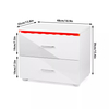 2023 LED Bedside Table Coffee Tea Table With 2 Chest of Drawer Bed Side Table Bedroom Decoration Modern Nightstands Storage Tabl