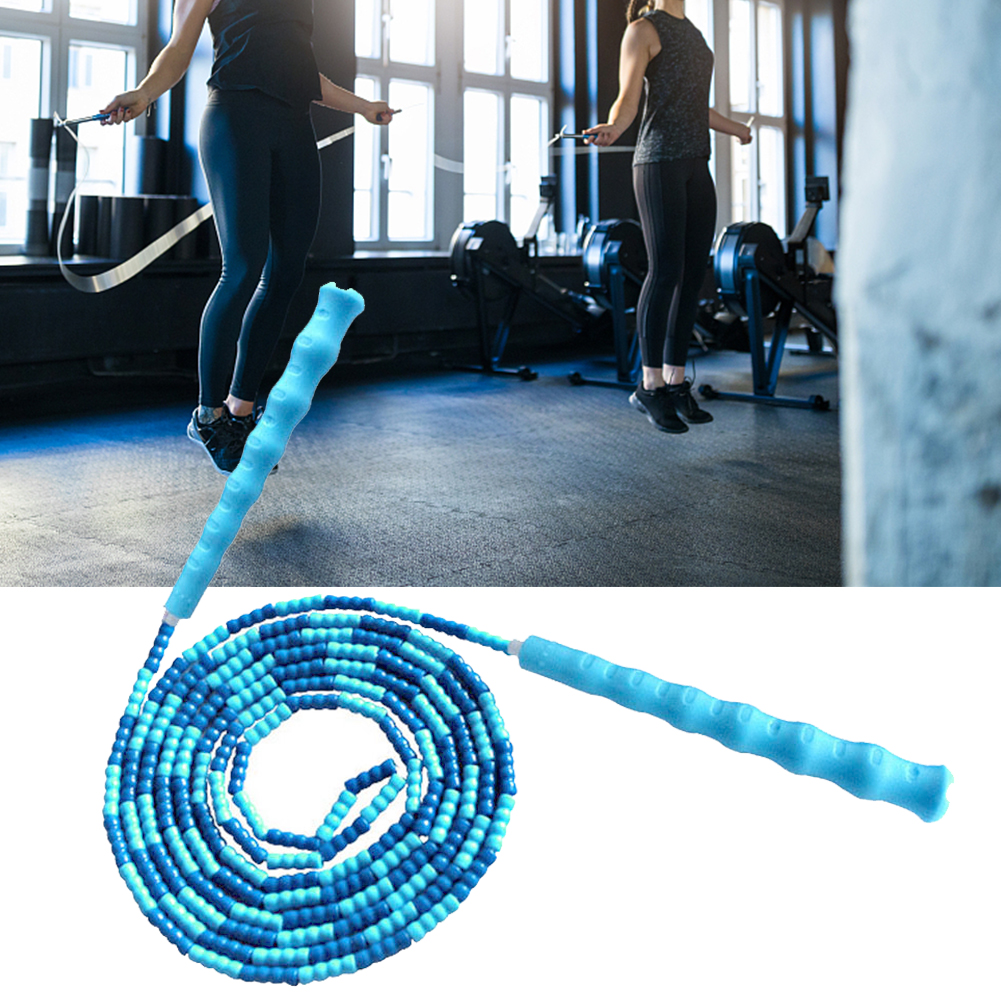 Skipping Rope Yoga Soft Beaded Workout Jumping Non-slip Handle Sports Gym Exercise Fat Burning Fitness Training Segmented