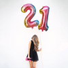 16/32inch Number Aluminum Foil Balloons Rose Gold Silver Digit Figure Balloon 