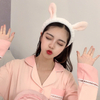 Wash Face Hair Holder Hairbands Soft Warm Coral Fleece Bow Animal Ears Headband 