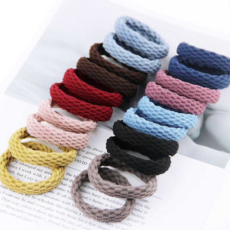 10PCS Women Girls Simple Basic Elastic Hair Bands Ties Scrunchie Ponytail Holder Rubber Bands