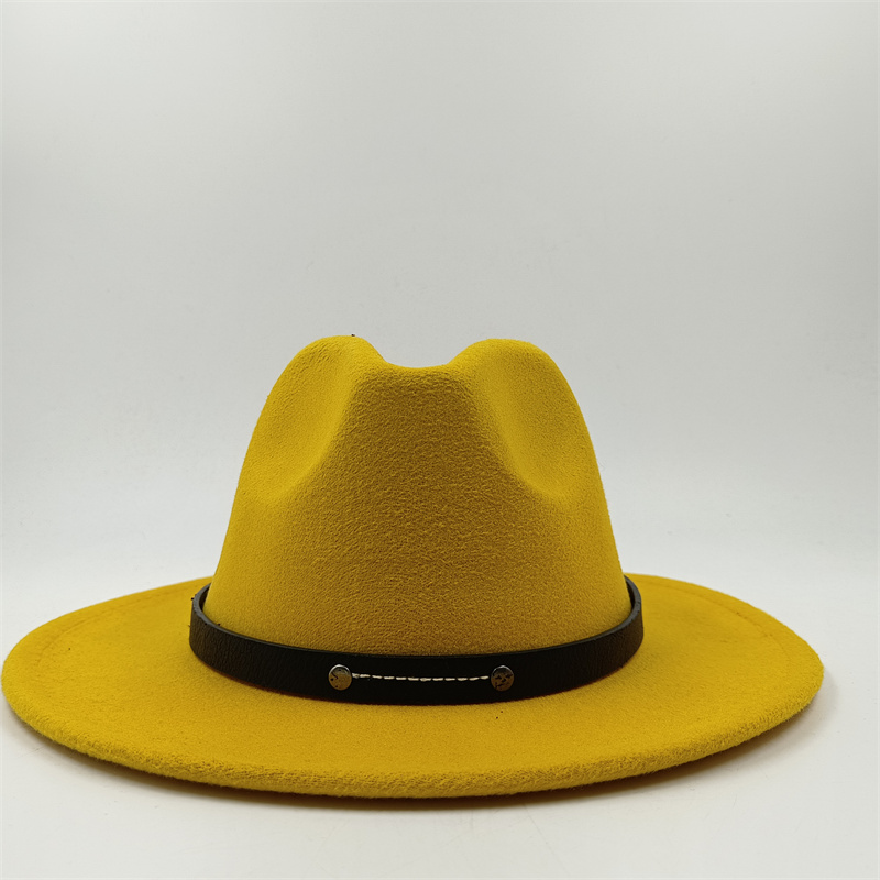 Fedora Hat Features Men&#39;s Hats Ladies Felt Jazz Ring Buckle Accessories Panama Fedora Hats