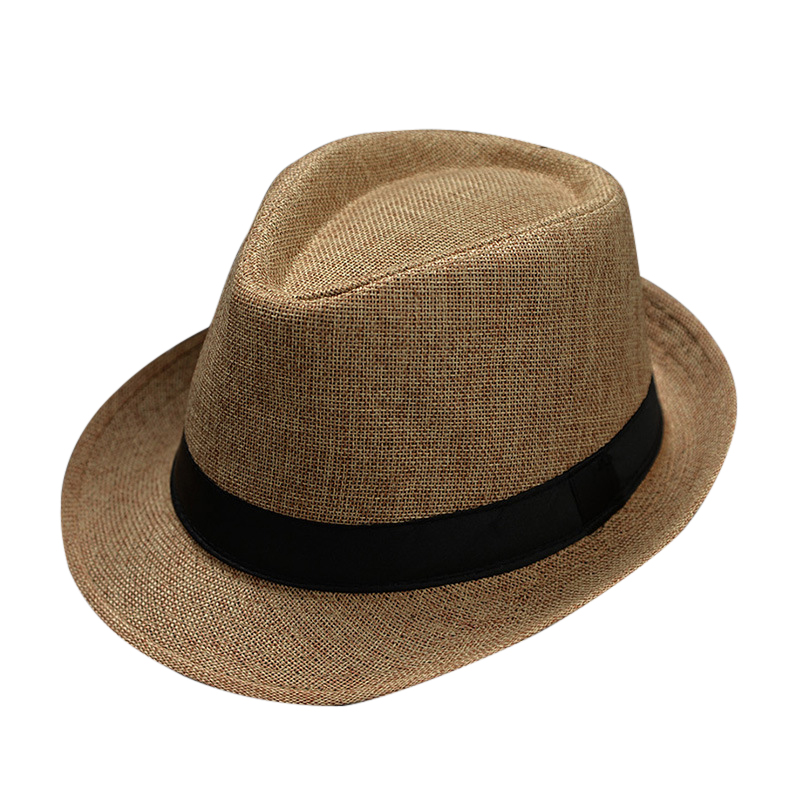 Summer Fedora Hat for Men Fashionable Elegant Vintage Black Women White Red Brim Panama Top Jazz Beach Unisex Classic Cap