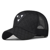 Summer2021 Quick Drying Baseball Caps Men Women Plaid Letter Casual Mesh Sun Protection Breathable