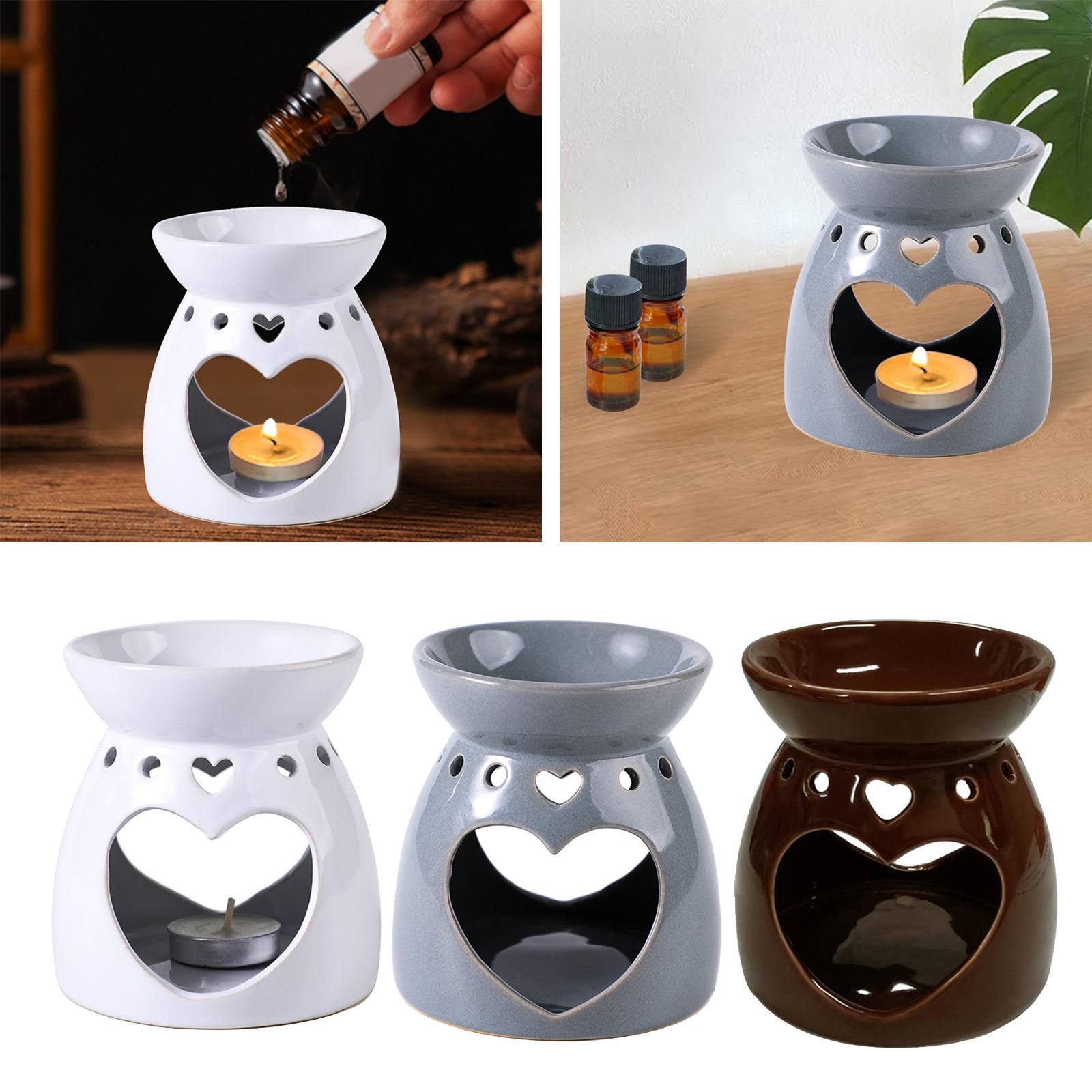Modern Essential Oil Burner Tea Light Holder Wax Melt Warmer Ceramic Aroma Burner for Wedding Home Bedroom Living Room Decor