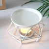  Aromatic Oil Burner Geometric Ceramic Essential Oil Tealight Candle Holder Wax Melt Warmer Aroma Diffuser Lamp