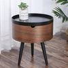 Italian Minimalist Round Combination Coffee Table Small Apartment Living Room Side Table Light Luxury Balcony Coffee Table