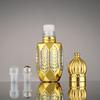 6ml Golden Glass Perfume Bottles Essential Oil Bottles With Roller Dropper Sticker Portable Refillable Perfume Empty Bottles
