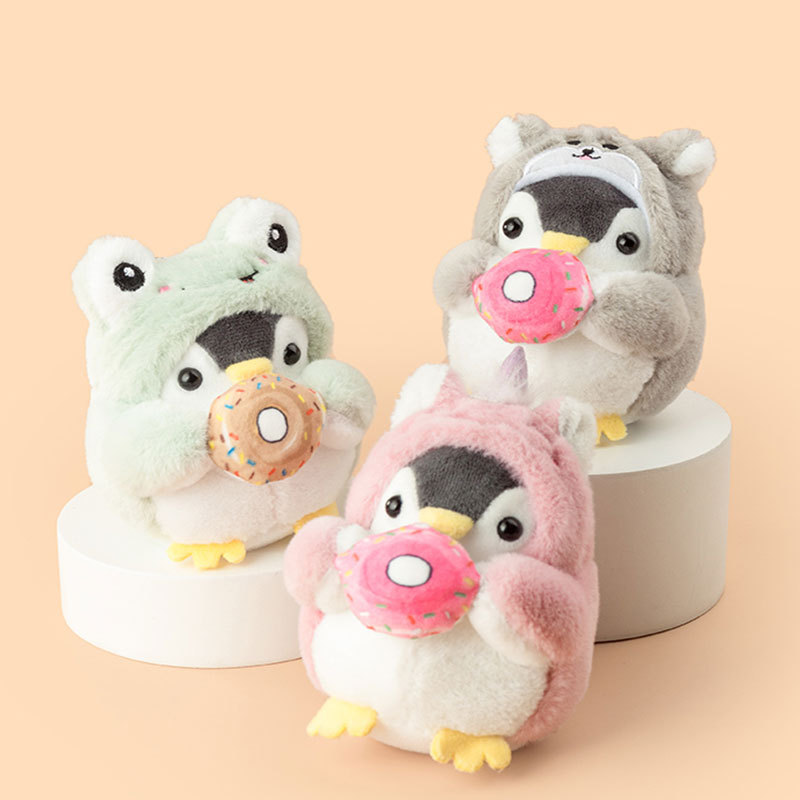 Cute Penguin Doll Keys Keychain Girls Cartoon Car Keyring Kawaii Women Bag Accessories Creative Cartoon Plush Doll Keychain 2022