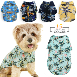 Hawaii Dog Clothes Summer Beach Pet T-Shirt For Small Medium Larger Dogs Puppy Cat Chihuahua Clothing Pet Costume Coat