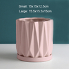Modern Ceramic Plant Pot with Tray Indoor Outdoor Flower Pot Home Decorative Planter Nordic Plant Pot with Saucer
