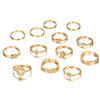 Matching Rings for Women Anillos Mujer Gold Ring Set 