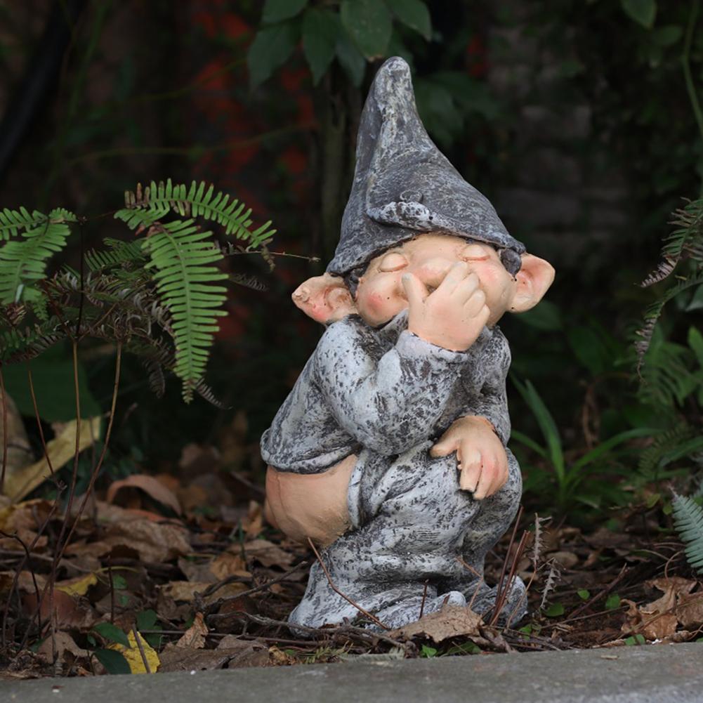  Funny Gnome Miniature Dwarf Figurine Statue Gardening Decor for Gard