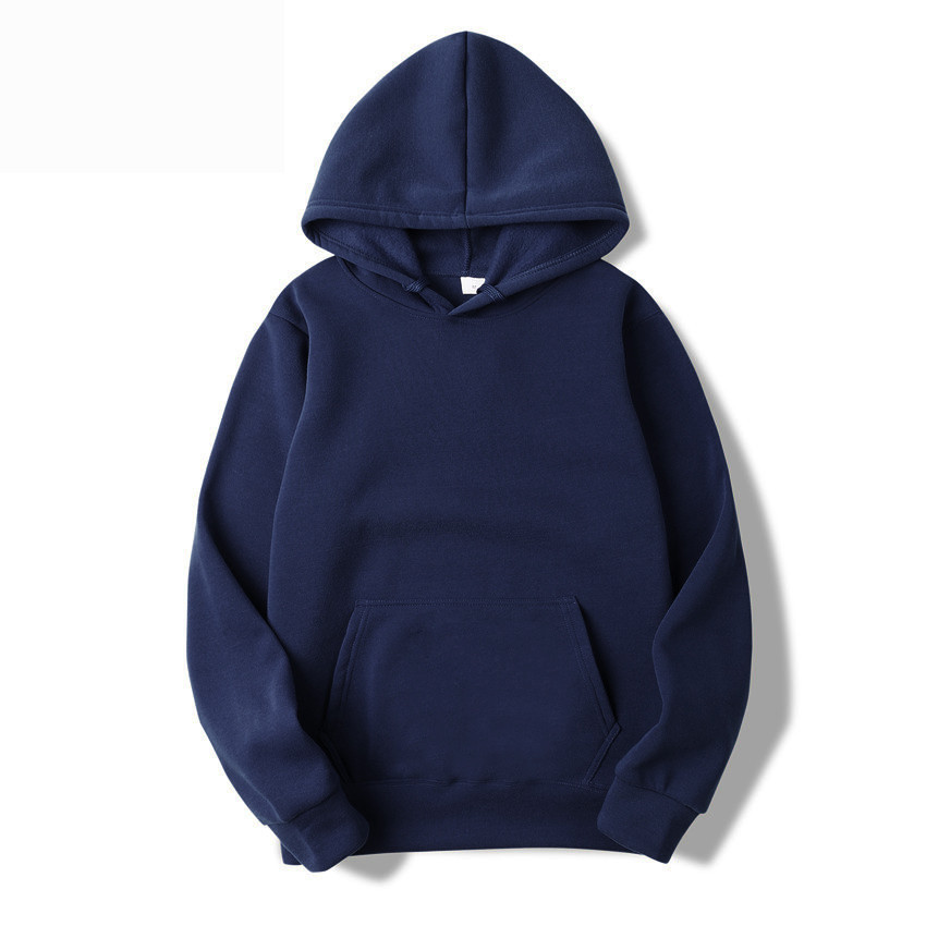 Men's And Women's Casual Hooded Pullover Sweatshirt Pure Color Sports Hoodie Sweatshirt