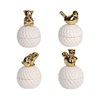 Nordic Golden Ceramic Animal Jewelry Storage Box Necklace Ring Earrings Makeup Organizer Mini Desktop Makyaj Organizer