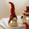 Christmas Decoration Ornament Ceramic Crafts Glowing Candlestick Santa Claus Snowman Elk Mushroom Statue Home Room Shelf Gift