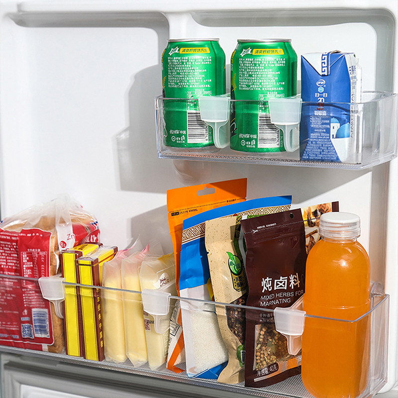 1/4pcs Refrigerator Storage Partition Board Retractable Plastic Divider Storage Splint Kitchen Bottle Can Shelf Organizer