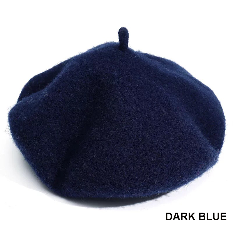 Unisex Vintage Plain Beret Hats French Berets Warm Wool Spring Winter Beanie Hat Women Girl Street Cap Winter Berets Women Men