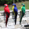 25cm Handmade Simulation Parrot Creative Feather Lawn Figurine Ornament Animal Bird Garden Prop Decoration 12/13/14/15/16CM