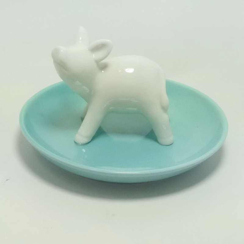 Wholesale Ceramic Sea Shell Jewelry Ring Holder Dish White Trinket Dish