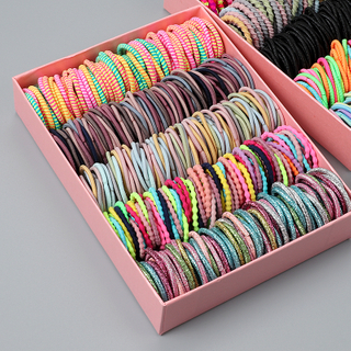 New 100pcs/lot Hair bands Girl Candy Color Elastic Rubber Band Hair band 