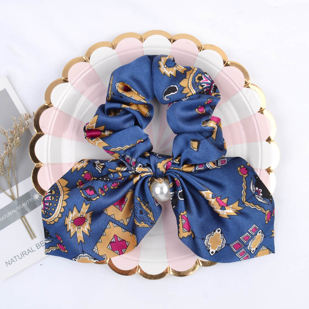 New Chiffon Bowknot Elastic Hair Bands For Women Girls 